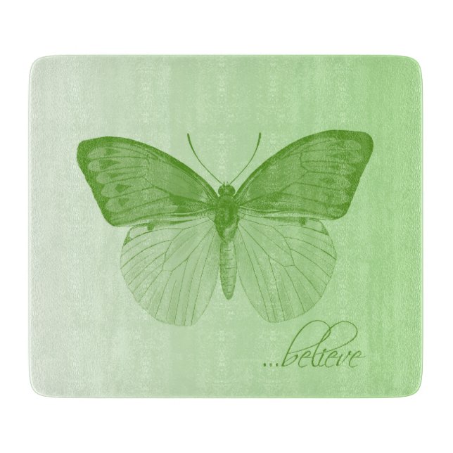 Tabla De Cortar Believe Butterfly Lime (Anverso)