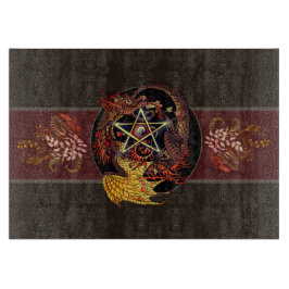 Tabla De Cortar Bendito sea el dragón del Pentáculo Art Nouveau