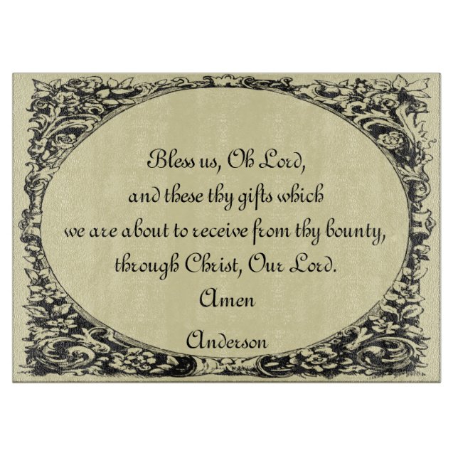 Tabla De Cortar Benditos seamos, Oh Señor (Anverso)