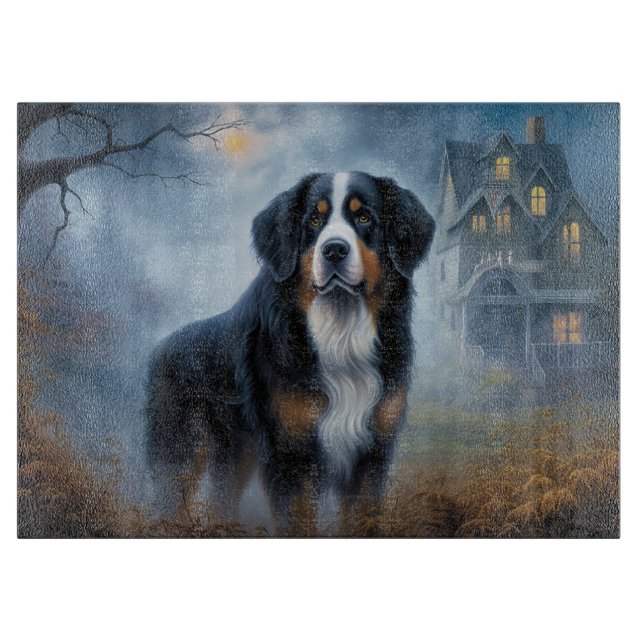 Tabla De Cortar Bernese Mountain Halloween Scary (Anverso)