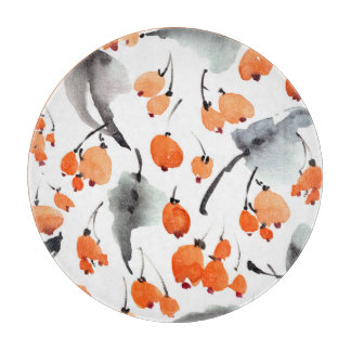 Tabla De Cortar Berries, hojas acuarela, ilustracion de tinta, cos