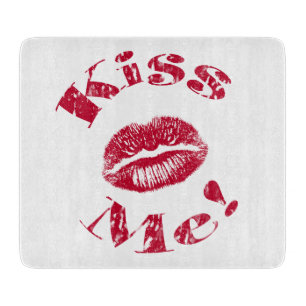 Tabla De Cortar ¡Bésame! Labios rojos