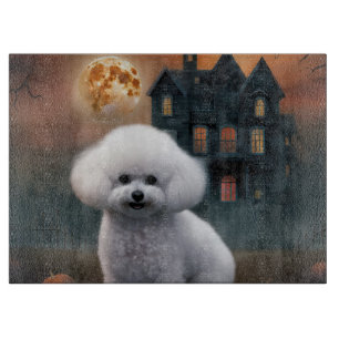 Tabla De Cortar Bichon Frise Halloween Aterrador