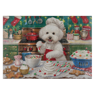 Tabla De Cortar Bichon Frise Holiday Baking: Navidades festivos