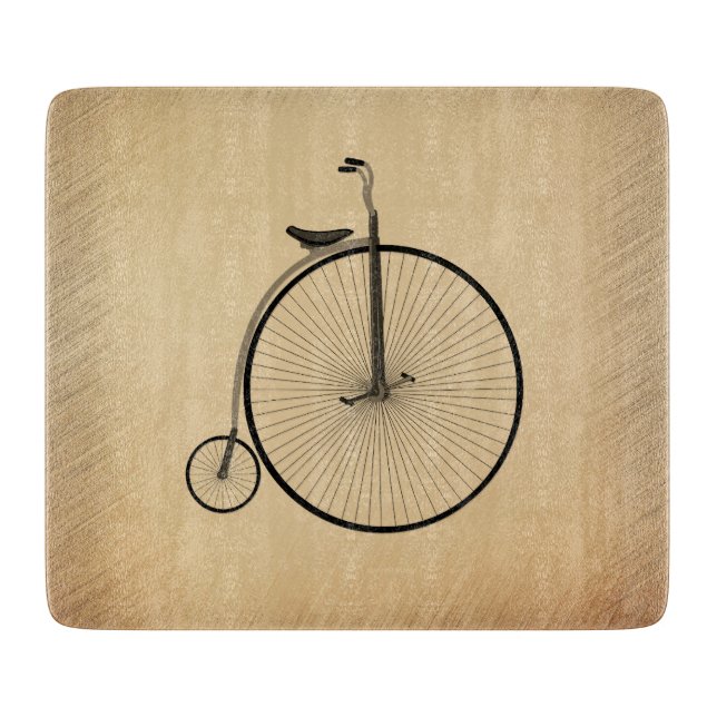 Tabla De Cortar Bicicleta antigua de rueda alta rústica (Anverso)
