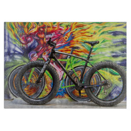 Tabla De Cortar Bicicleta de grasas y llamas