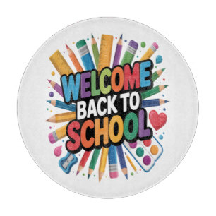 Tabla De Cortar Bienvenido de nuevo a la escuela