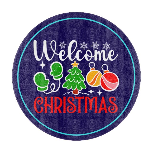 Tabla De Cortar Bienvenido Navidad (Anverso)