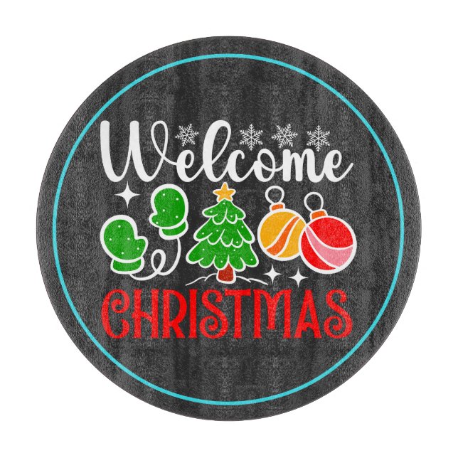 Tabla De Cortar Bienvenido Navidad-63758 (Anverso)