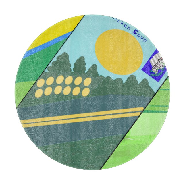 Tabla De Cortar Big Funny Eggs Crossing the Road Paper cup (Anverso)