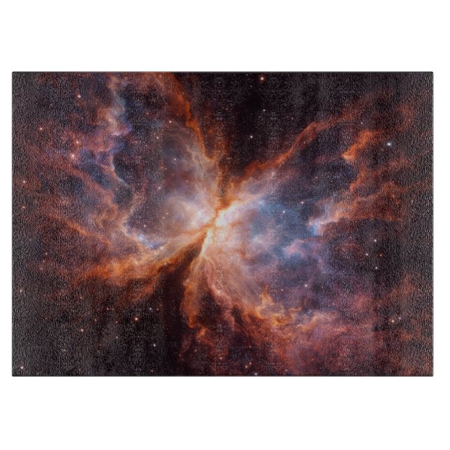 Tabla De Cortar Black 4 Luxe Glass board Butterfly Nebula (Anverso)
