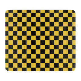 Tabla De Cortar Black and gold checkerboard pattern