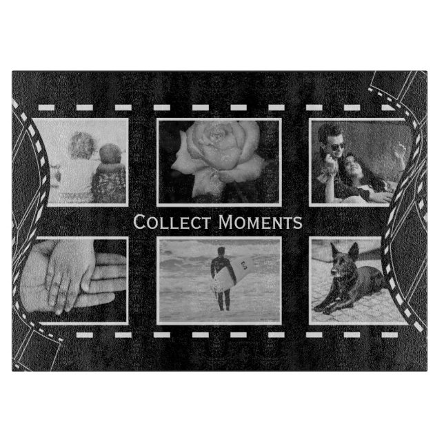 Tabla De Cortar Black and White Film Reel Custom Photo (Anverso)