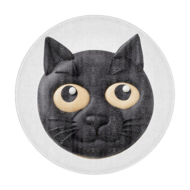 Tabla De Cortar Black Cat 3D Inspirado (Anverso)