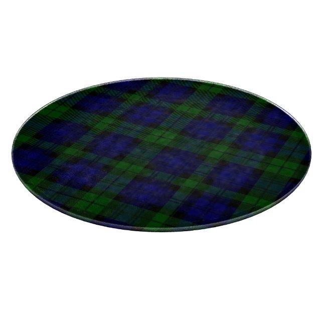 Tabla De Cortar Black Watch Tartan Blue Green Plage (Borde)