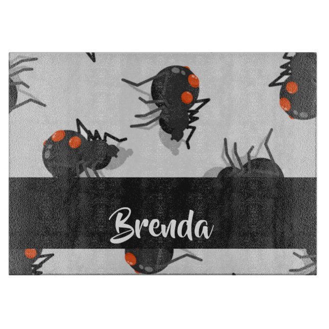 Tabla De Cortar Black widow spider pattern (Anverso)