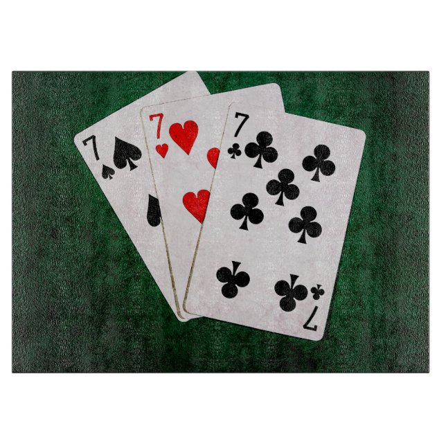 Tabla De Cortar Blackjack 21 - Siete, Siete, Siete (Anverso)