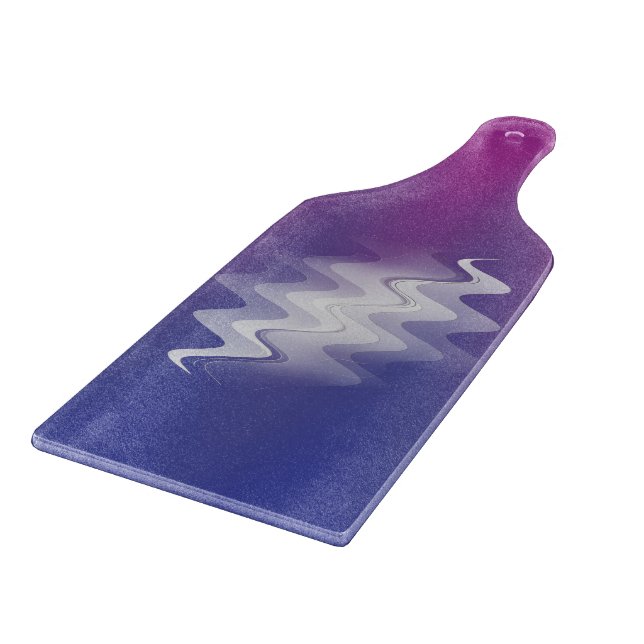 Tabla De Cortar Blanco morado azul (Borde)