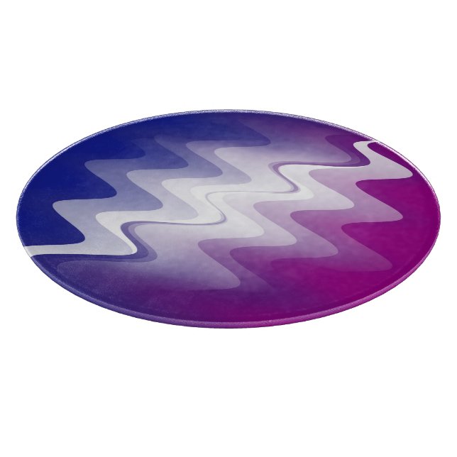 Tabla De Cortar Blanco morado azul (Borde)