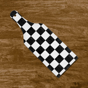 Tabla de cortar blanco y negro retra del tablero
