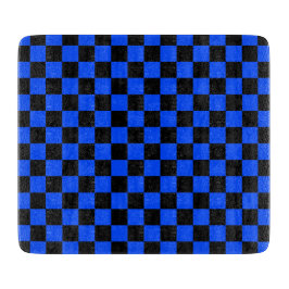 Tabla De Cortar Blue and black checkerboard pattern