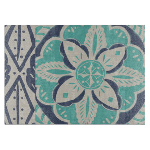 Tabla De Cortar Blue Batik Tile IV
