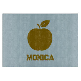 Tabla De Cortar Blue green modern script name 