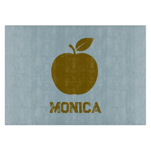 Tabla De Cortar Blue green modern script name  (Anverso)