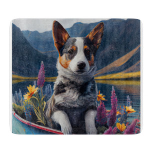Tabla De Cortar Blue Heeler on a Paddle: Una aventura panorámica