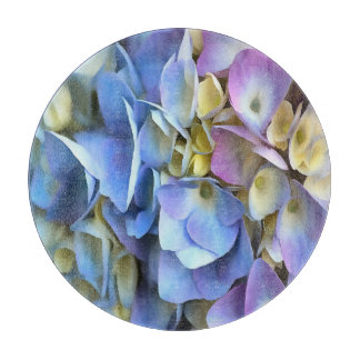 Tabla De Cortar Blue Hydrangea Shrub Bossom artístico