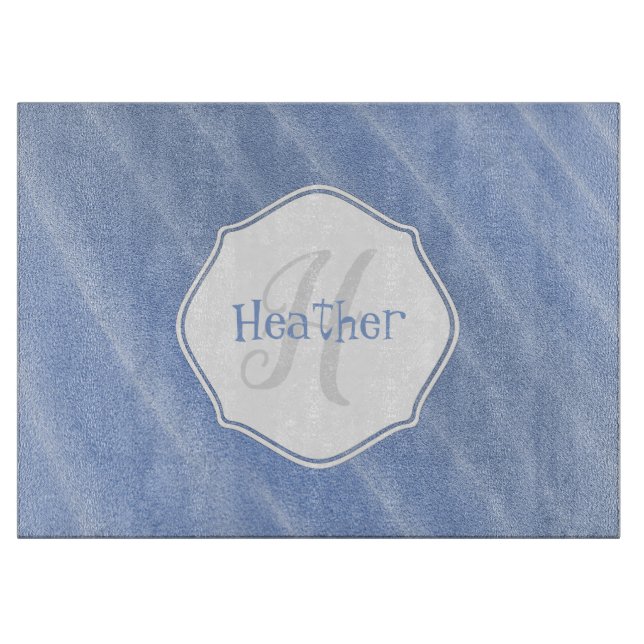 Tabla De Cortar Blue Sand Ripples Cubierta personalizada (Anverso)