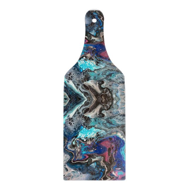 Tabla De Cortar Blue space pouring (Anverso)