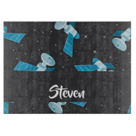 Tabla De Cortar Blue space satellite pattern