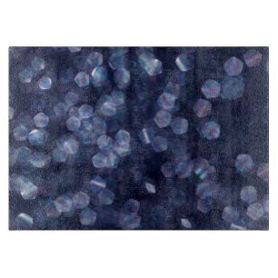 Tabla De Cortar Blue Sparkle Bokeh Lights