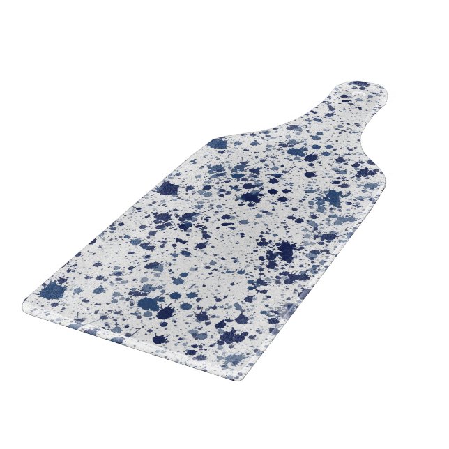 Tabla De Cortar Blue Splashes & Splatters Splash Pattern (Borde)