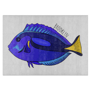 Tabla De Cortar Blue tang fish cartoon illustration