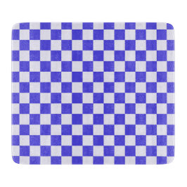 Tabla De Cortar Blueberry cream checkered pattern