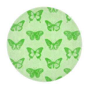 Tabla De Cortar Boceto de mariposa, verde lima