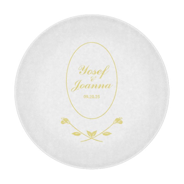 Tabla De Cortar Boda de oro (Anverso)