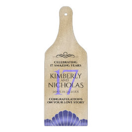 Tabla De Cortar Bodas de conchas del 17º aniversario elegante