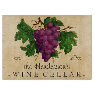 Tabla De Cortar Bodega con nombre personalizado vintage de las