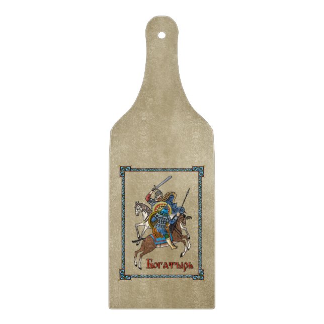 Tabla De Cortar Bogatyr ruso medieval (Anverso)