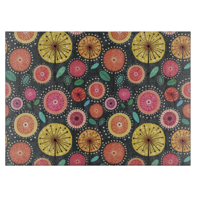 Tabla De Cortar Boho Scandi folk floral (Anverso)