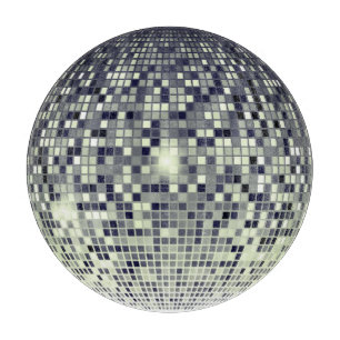 Tabla de cortar Bola de Discoteca Retro Plateada