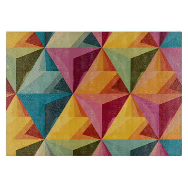 Tabla De Cortar Bold Geometric Triangle Pattern  (Anverso)