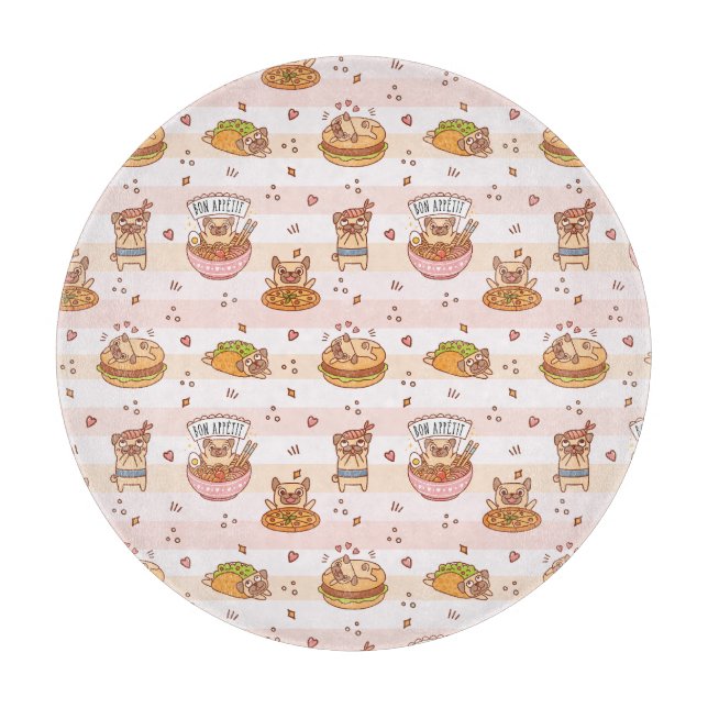 Tabla De Cortar Bon Appetit Pug Food (Anverso)