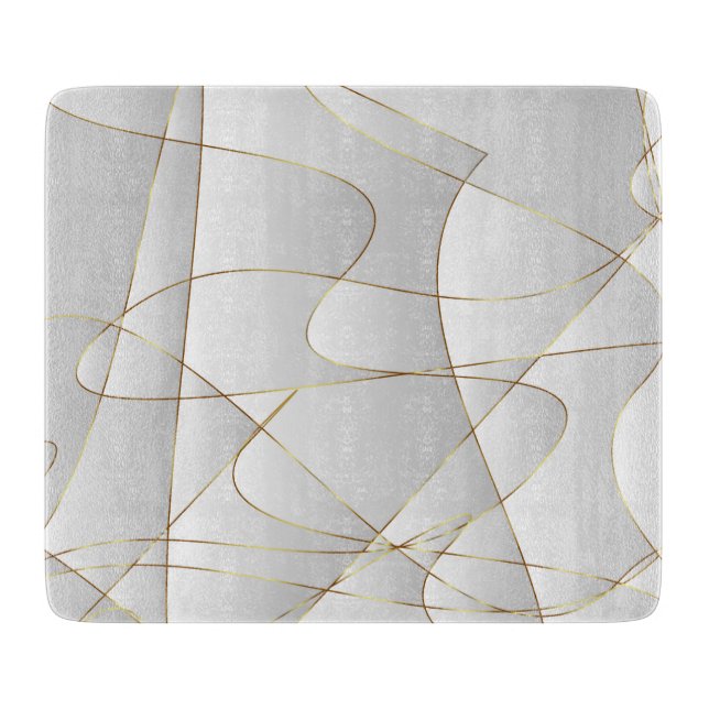 Tabla De Cortar Bonitas líneas de oro (Anverso)