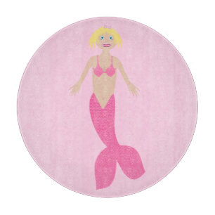 Tabla De Cortar Bonito Fantasía rosa Mermaid