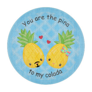 Tabla De Cortar Bonito piña tropical Pina colada romántica