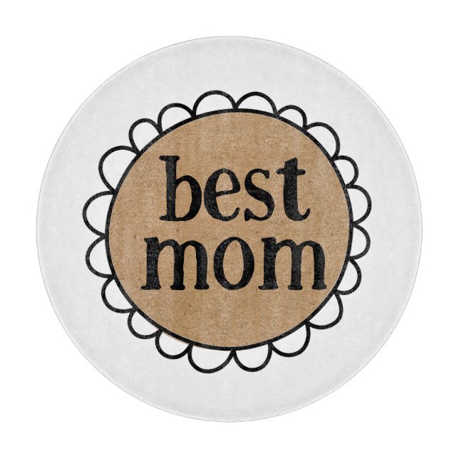Tabla De Cortar Borde Escalonado Mamá Personalizado (Anverso)